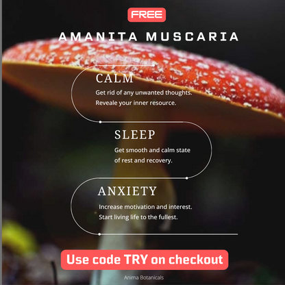 FREE AMANITA MUSCARIA  (use code TRY on checkout)